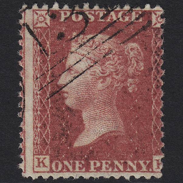 GB QV 1857 1d Deep Rose-red (Plate 47) SG41-C10(4) KK VFU Edinburgh 131