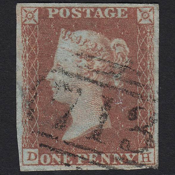 GB QV 1841 1d (Plate 98) SG8-B1(1) DH FU Sittingbourne 713 4M Imperf