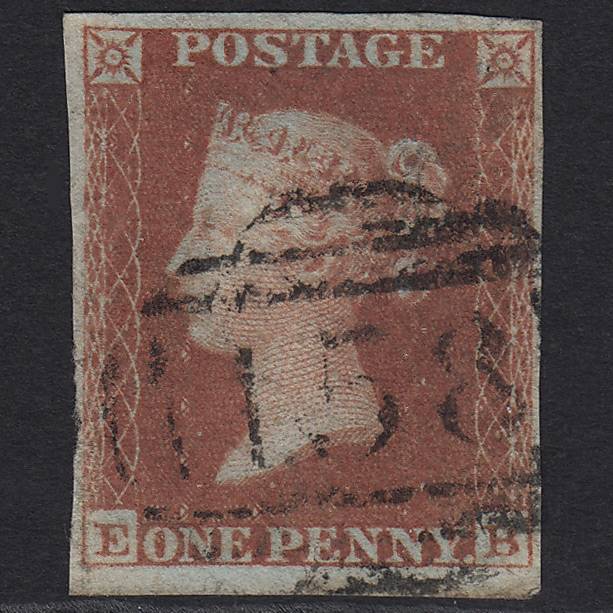 GB QV 1841 1d Red-brown Pl 149 SG8-B2(1) EB GU Cambridge 158 4 Margins