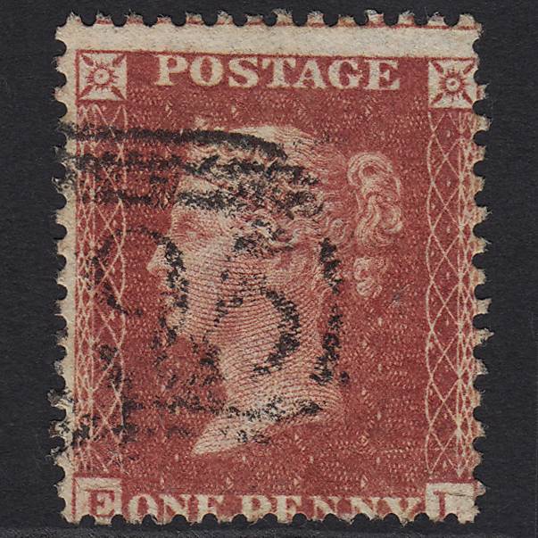 GB QV 1857 1d Rose-red (Plate 63) SG40-C10(1) EL FU