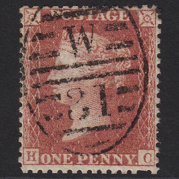 GB QV 1857 1d Rose-red (Plate 43) SG40-C10(1) HC GU London D&S W31 31d5