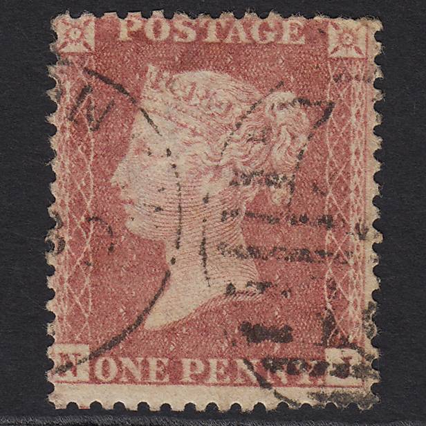 GB QV 1857 1d Rose-red (Plate 67) SG40-C10(1) NJ GU London D&S Cancel