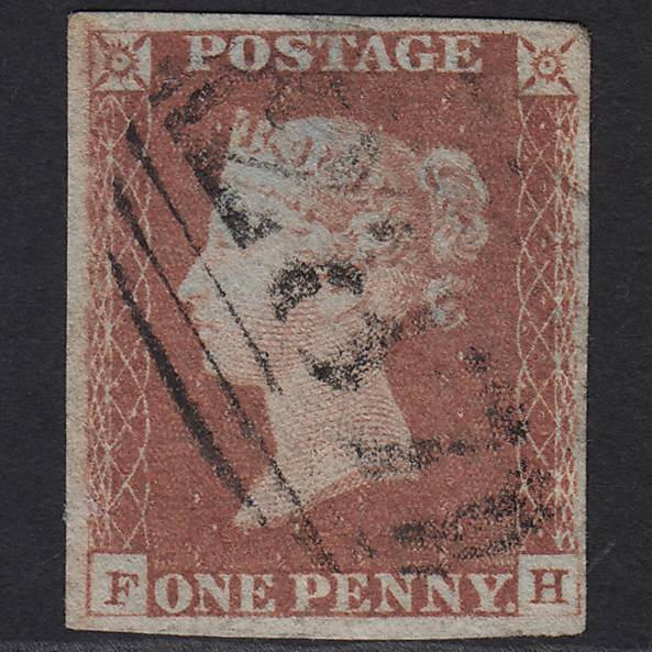 GB QV 1841 1d Red-brown (Plate 83) SG8-B1(1) FH FU Eye 287