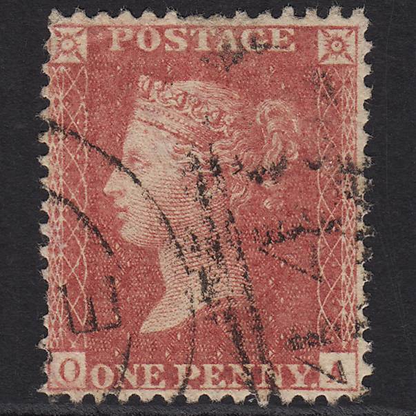 GB QV 1857 1d Rose-Red (Plate 49) SGC9A(3) OA GU