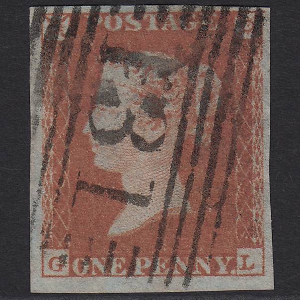 GB QV 1841 1d Pl 96 SG8-B1(1) GL FU Missing Imprimatur 4M Edinburgh 131