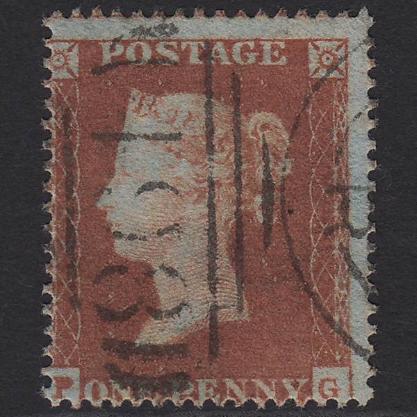 GB QV 1854 1d Red-brown (Plate 191) SG17-C1(1) PG FU Manchester 498 Misperf