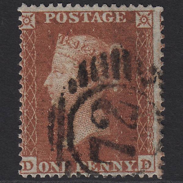 GB QV 1854 1d Red-brown (Plate 191) SG17-C1(1) DD FU London D&S 72 Misperf