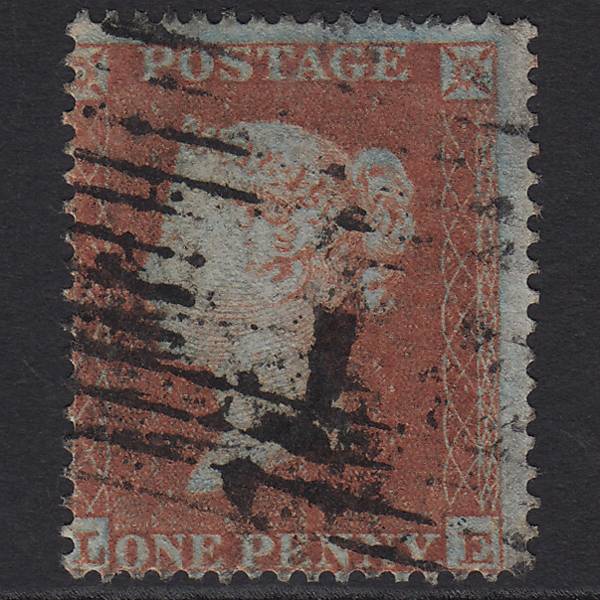 GB QV 1854 1d (Plate 186) SG17-C1(1) LE GU Scotland Framed Reverse Misperf