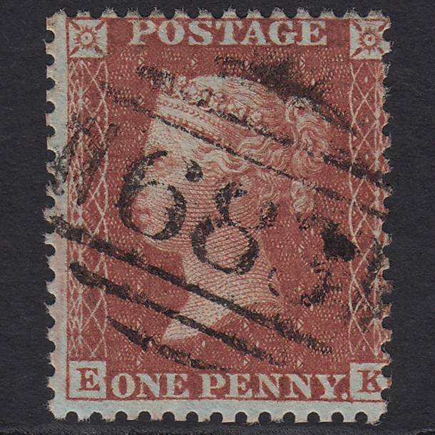 GB QV 1856 1d Red-brown (Plate 32) SG29-C8(1) EK FU Salisbury 683