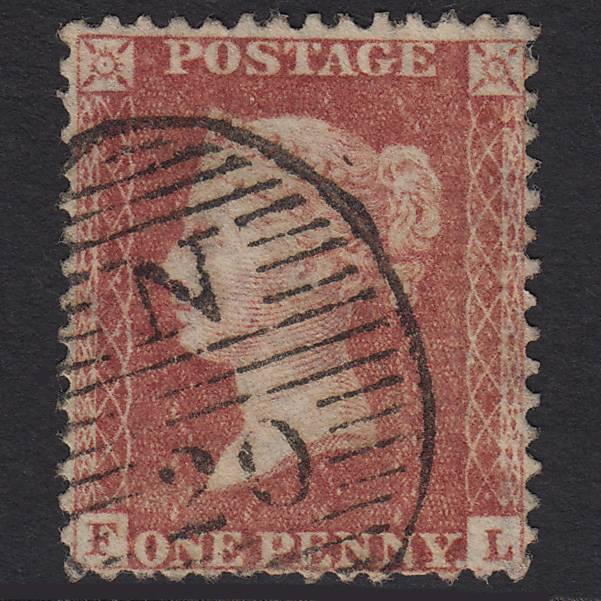 GB QV 1857 1d Rose-red (Plate 43) SG40-C10(1) FL FU London D&S N20
