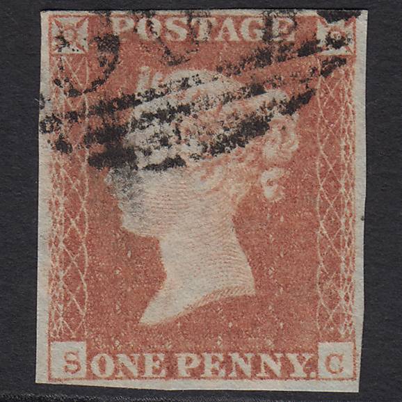 GB QV 1841 1d Red-brown (Plate 101) SG8-B1(1) SC FU 4 Margins