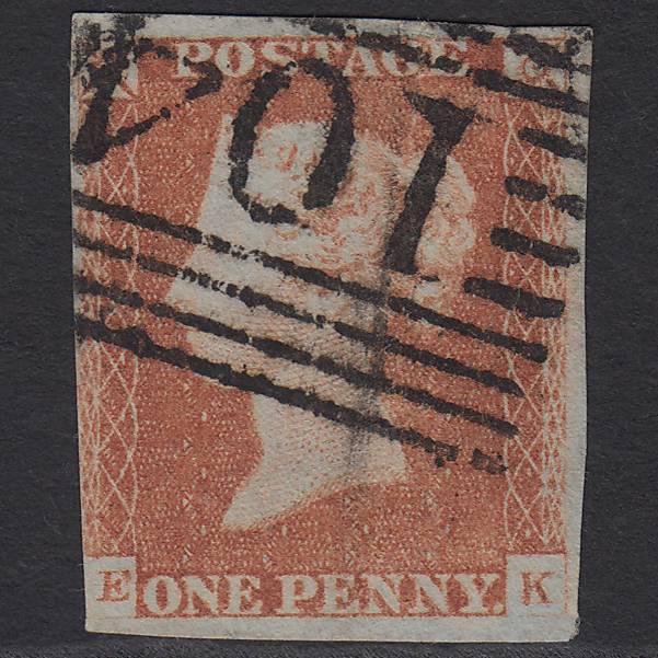 GB QV 1841 1d Red-brown (Plate 64) SG8-B1(1) EK GU Dornoch 104