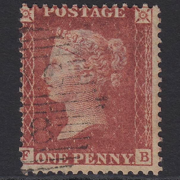 GB QV 1857 1d Rose-red Pl 52 SG40-C10(1) FB FU London D&S WC8 Misperf