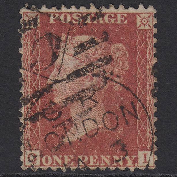 GB QV 1857 1d Rose-red (Plate 68) SG40-C10(1) QI FU London IS 3