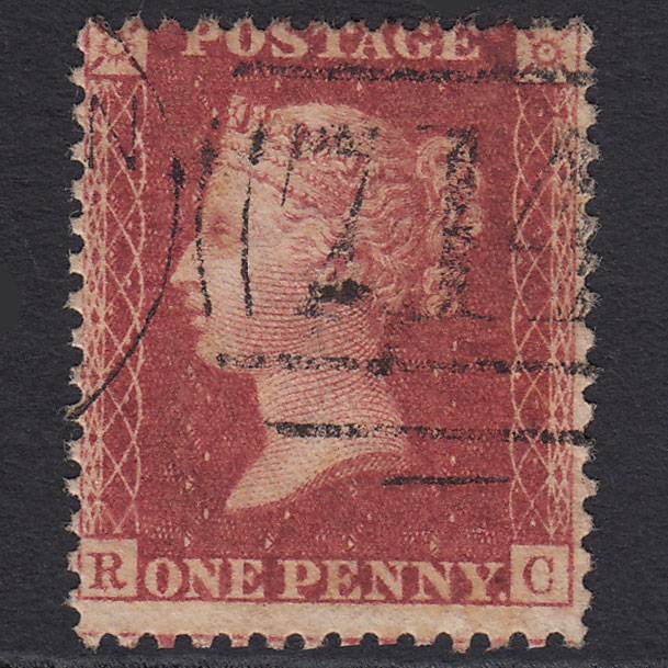 GB QV 1857 1d Rose-red (Plate 60) SG40-C10(1) RC GU Skipton 714
