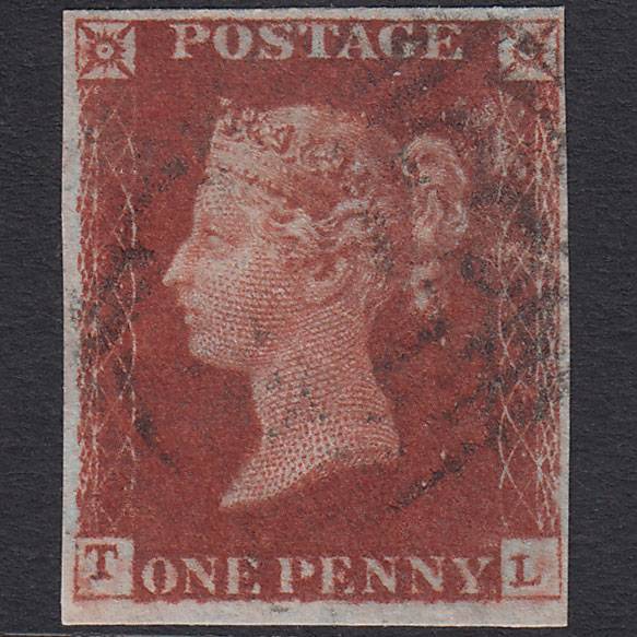 GB QV 1841 1d (Plate 62) SG10-B1(4) TL GU Missing Imprimatur 4 Margins