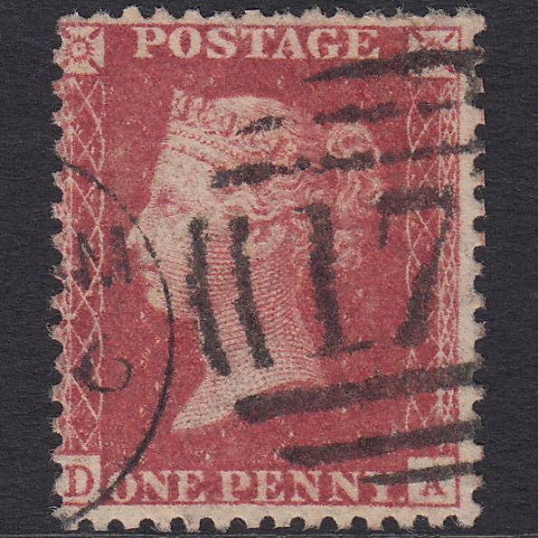 GB QV 1857 1d Rose-red (Plate 59) SG40-C10(1) DA GU Chatham 173