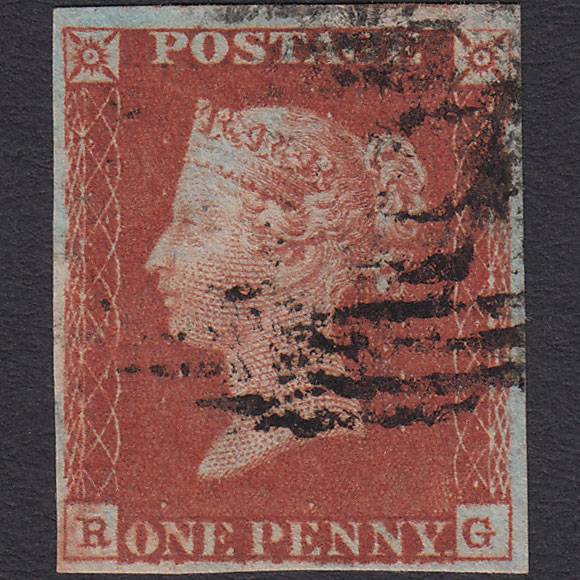 GB QV 1841 1d Red-brown (Plate 60) SG8-B1(1) RG FU 4 Margins