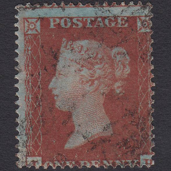 GB QV 1854 1d Red-brown (Plate 178) SG17-C1(1) LH VFU Light Cancel Misperf