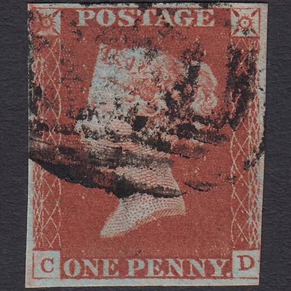 GB QV 1841 1d Red-brown (Plate 60) SG8-B1(1) CD FU 4 Margins
