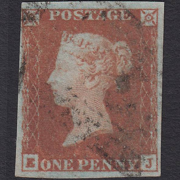GB QV 1841 1d Red-brown (Plate 98) SG8-B1(1) EJ GU 4 Margins Light Cancel