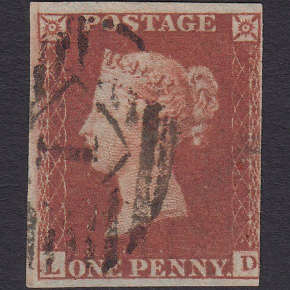 GB QV 1841 1d Red-brown (Plate 103) SG8-B1(1) LD FU nr 4M London IS 1