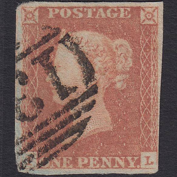 GB QV 1841 1d Red-brown (Plate 79) SG8-B1(1) IL GU 4 Margins Malformed L