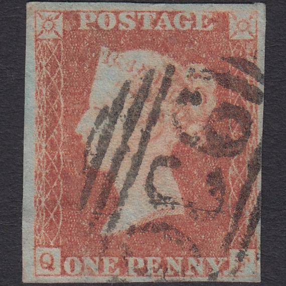 GB QV 1841 1d Red-brown (Plate 96) SG8-B1(1) QF GU 4 Margins York 930