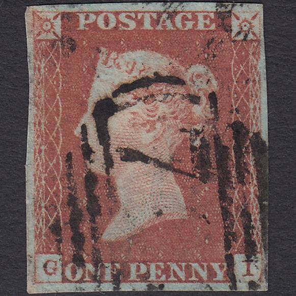 GB QV 1841 1d Red-brown (Plate 78) SG8-B1(1) GI PU 4 Margins