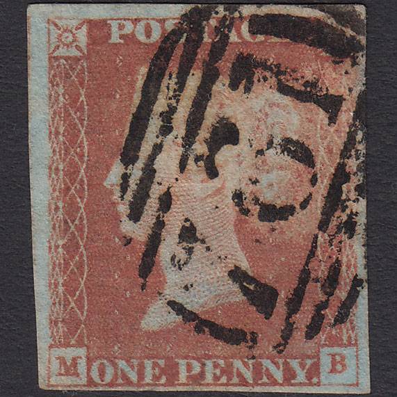 GB QV 1841 1d Red-brown Pl 73 SG8-B1(1) MB PU 4 Margins Sunderland 761