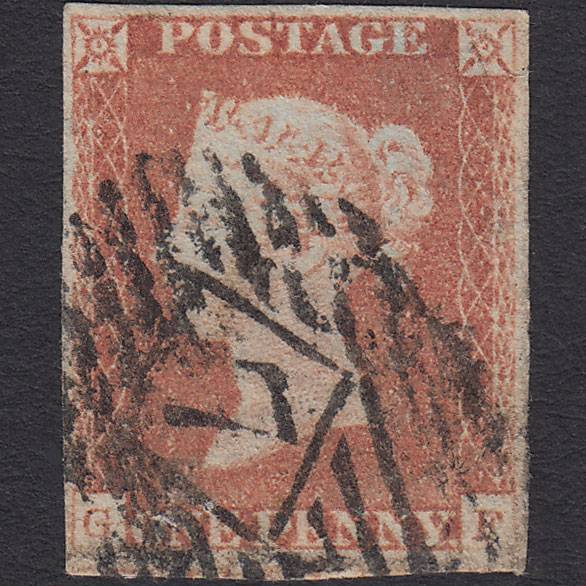 GB QV 1841 1d Red-brown (Plate 68) SG8-B1(1) GF GU 4 Margins London IS 7