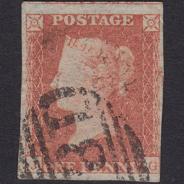 GB QV 1841 1d Red-brown (Plate 119) SG8-B1(1) JG GU 4 Margins