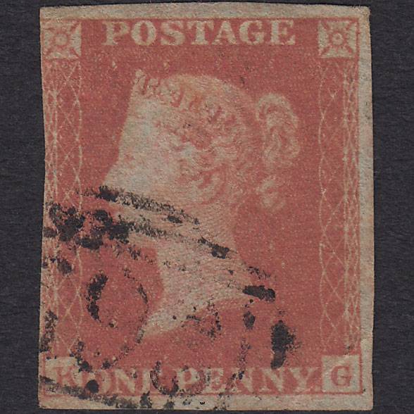 GB QV 1841 1d Red-brown (Plate 153) SG8-B2(1) Lkg GU 3 Margins