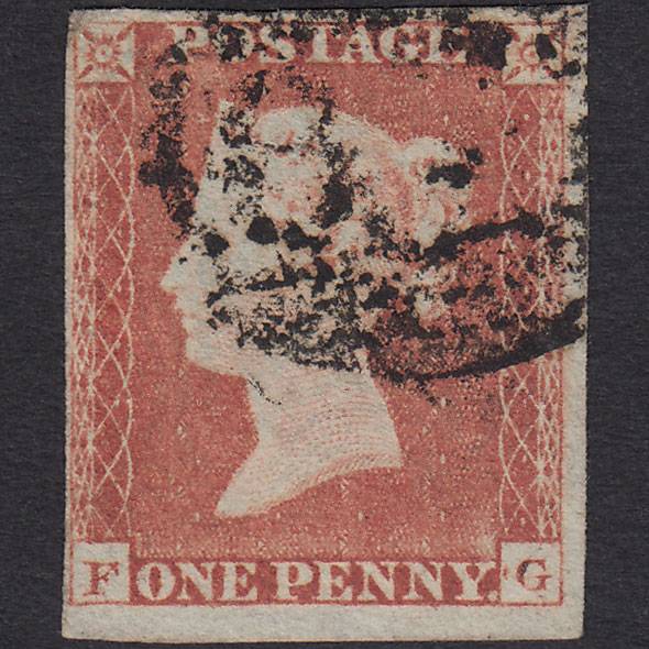 GB QV 1841 1d Red-brown (Plate 77) SG8-B1(1) Constant Variety FG GU 4M