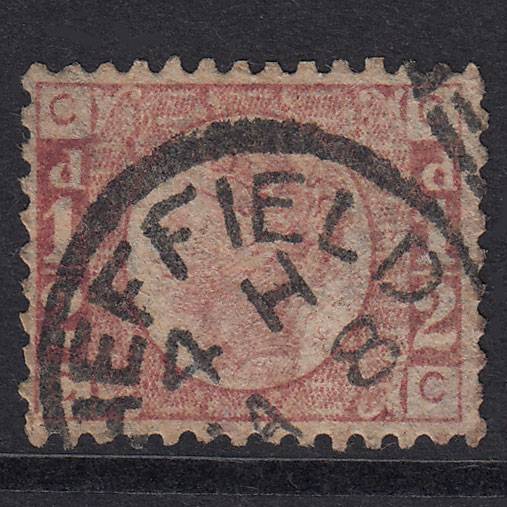 GB QV 1870 1/2d Rose-Red SG48-G4 CC GU SHEFFIELD CDS