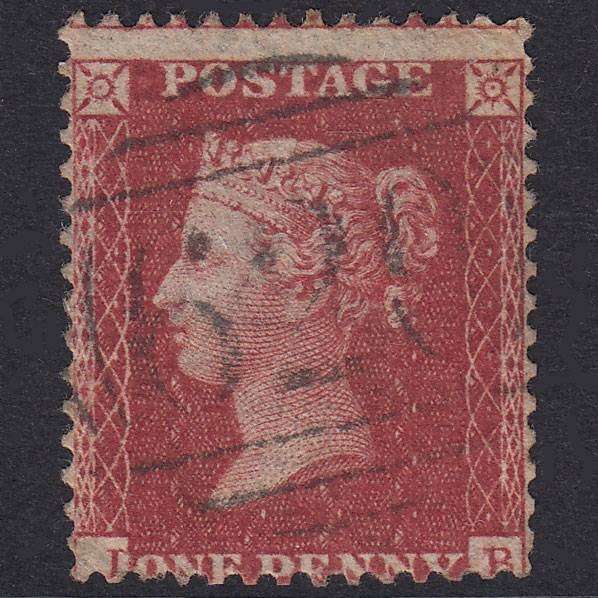 GB QV 1857 1d Rose-Red Plate 56 SG40-C10(1) JB FU Plymouth 620