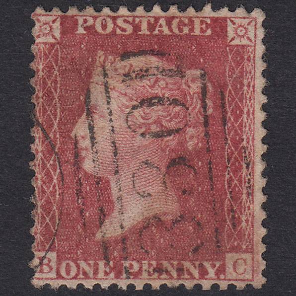 GB QV 1857 1d Rose-Red Plate 46 SG40-C10(1) BC FU Halifax 330