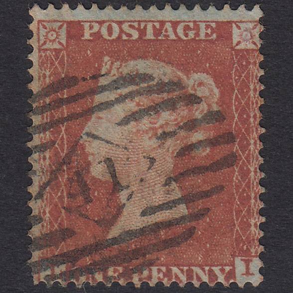 GB QV 1854 1d Red-Brown Plate 164 SG17-C1(1) LI GU London IS 41 41.A
