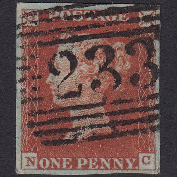 GB QV 1841 1d Plate 51 SG10-B1(4) NC FU 4M Lockerbie (Lockerby) 233