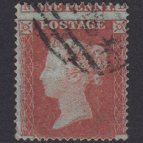 GB QV 1854 1d Red-Brown Plate 180 SG17-C1(1) OD FU in Crimea Z2