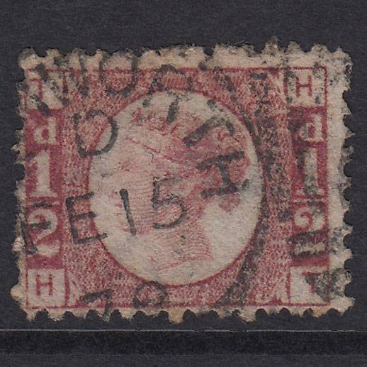 GB QV 1870 1/2d Rose-Red Plate 12 SG48-G4 HT GU CDS