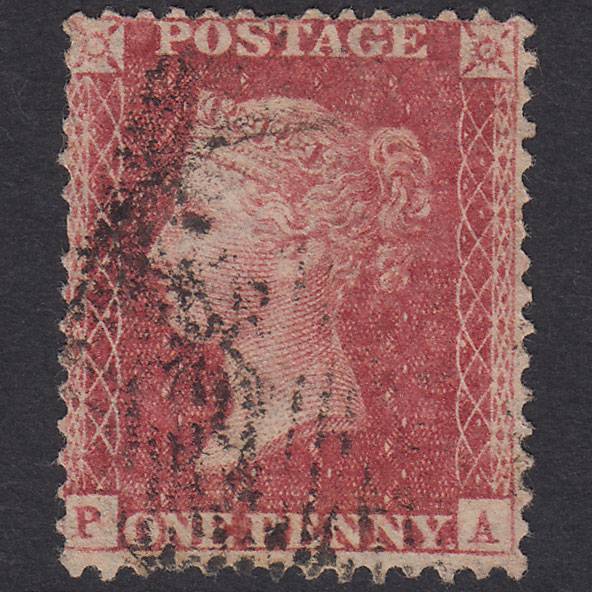 GB QV 1857 1d Rose-Red Plate 59 SG40-C10(1) PA GU