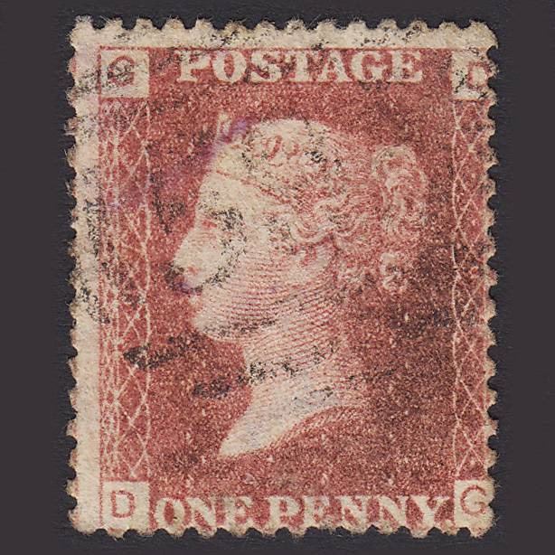GB QV 1864 1d Lake-red (Plate 97) (SG44) 'DG' GU
