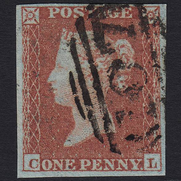 GB QV 1841 1d Red-brown Pl 149 SG8-B2(1) CL VFU Bradford 107 4M Imperf