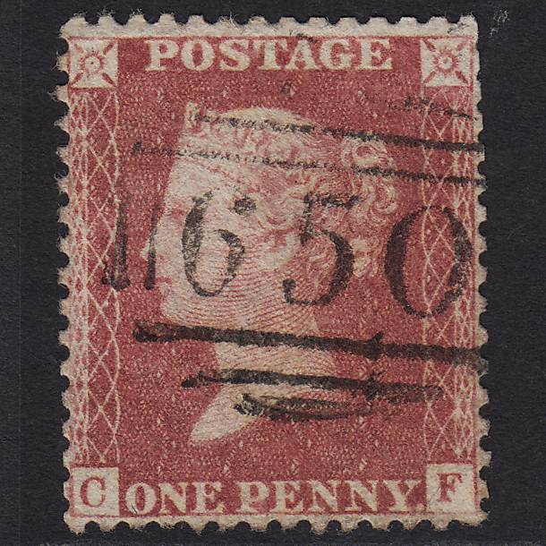 GB QV 1857 1d Rose-red (Plate 34) SG40-C10(1) CF GU Rochester 650