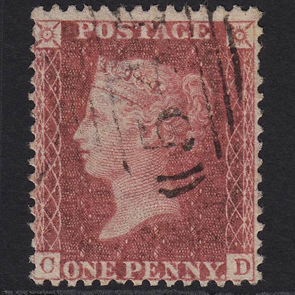 GB QV 1857 1d Rose-red (Plate 52) SG40-C10(1) CD FU Newcastle 545