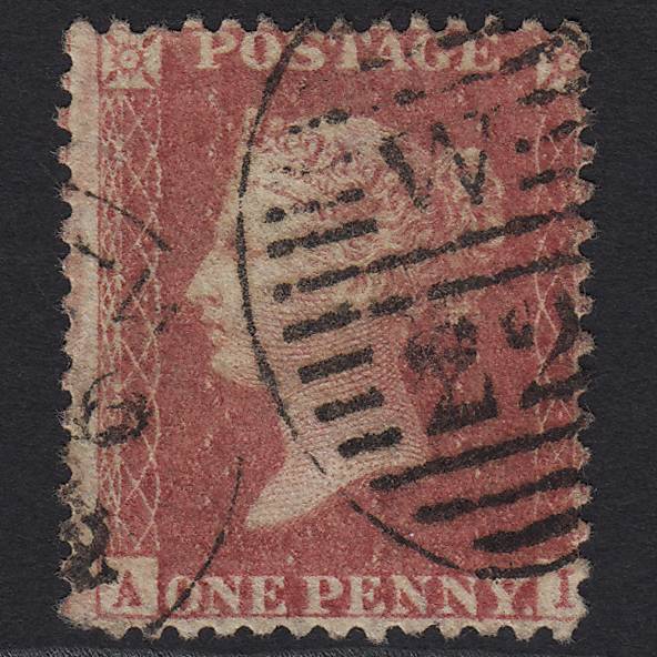 GB QV 1857 1d Pl 47 SG40-C10(1) AI FU London D&S W22 Missing Imprimatur