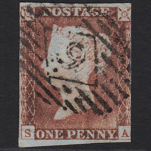 GB QV 1841 1d (Plate 69) SG9-B1(3) SA GU London No.6 With Dot 6.b