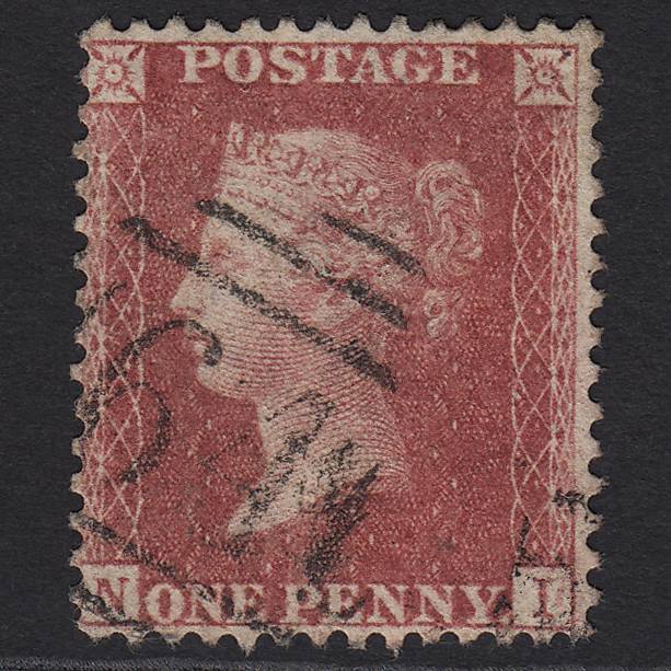 GB QV 1857 1d Rose-red SG40-C10(1) NI FU