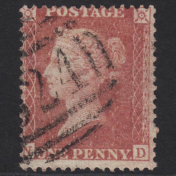 GB QV 1857 1d Rose-red (Plate 59) SG40-C10(1) ND FU